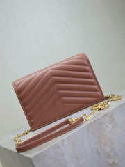 Uubags YSL Cassandre Envelope chain wallet in barely pink lambskin 22.5x14x4cm - 3