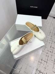 Uubags Maison Martin Margiela White Leather Mules with Tan Strap - 5