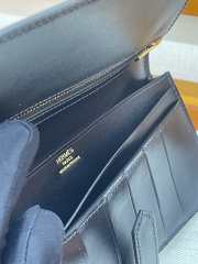 Uubags Hermes Bearn monochrome wallet in black with gold buckle 17.5x9x0.5cm - 6