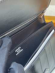 Uubags Hermes Bearn monochrome wallet in black with silver buckle 17.5x9x0.5cm - 3