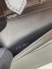 Uubags Hermes Bearn monochrome wallet in black with silver buckle 17.5x9x0.5cm - 2