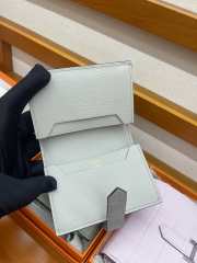 Uubags Hermes Bearn Compact wallet in gris ciment alligator crocodile skin with gold hardware 12x9.4x0.5cm - 3