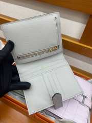 Uubags Hermes Bearn Compact wallet in gris ciment alligator crocodile skin with gold hardware 12x9.5x0.4cm  - 4