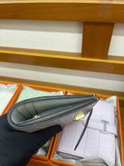 Uubags Hermes Bearn Compact wallet in gris ciment alligator crocodile skin with gold hardware 12x9.5x0.4cm  - 2