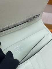 Uubags Hermes Bearn Compact wallet in mint green alligator crocodile skin with silver hardware 12x9.5x0.4cm - 4