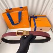 Uubags Louis Vuitton M4362U Frog Double-Sided Belt 02 In Tobacco Brown 3cm - 1