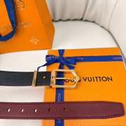 Uubags Louis Vuitton M4362U Frog Double-Sided Belt 02 In Tobacco Brown 3cm - 2