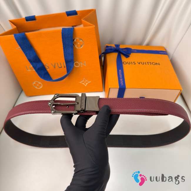Uubags Louis Vuitton M4362U Frog Double-Sided Belt 03 In Tobacco Brown 3cm - 1
