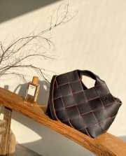 Uubags Loewe Woven Basket Bag in black leather 38x20x18cm - 1