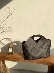 Uubags Loewe Woven Basket Bag in black leather 38x20x18cm - 6