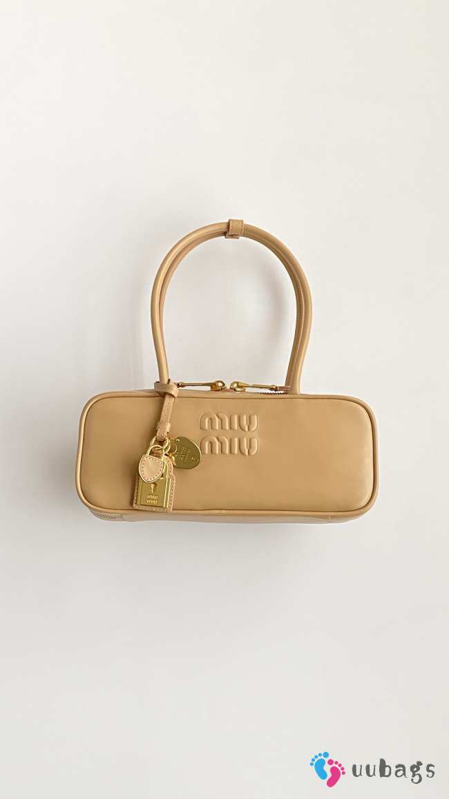 Uubags Miu Miu Beau small leather bag in light beige 28x12x8cm - 1