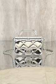 Uubags Chanel clutch with strap mirrored calfskin & silver metallic in silver 18.5x13x4.5cm - 1