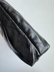 Uubags Chanel 22 Handbag Black Shiny Calfskin & Gold-Tone Metal 30x30x8x37cm - 6