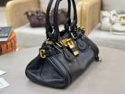 Uubags Chloe Paddington bag in grained leather in black 36x18x18cm - 3
