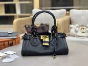 Uubags Chloe Paddington bag in grained leather in black 36x18x18cm - 1