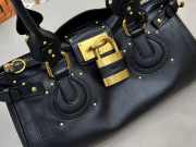 Uubags Chloe Paddington bag in grained leather in black 36x18x18cm - 2