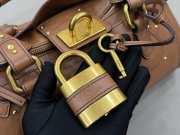 Uubags Chloe Paddington bag in grained leather in mustang brown 36x18x18cm - 6