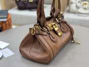 Uubags Chloe Paddington bag in grained leather in mustang brown 36x18x18cm - 5
