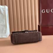 Uubags Gucci Marmont medium shoulder bag in dark brown leather 26x15x7cm - 5