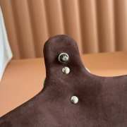 Uubags Gucci Marmont small shoulder bag in dark brown suede leather 22x15x6cm - 4