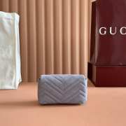 Uubags Gucci Marmont shoulder bag in dusty blue suede leather 16.5x9.5x4.5cm - 2