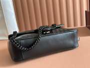 Uubags Gucci 443497 Marmont medium bag in black matelassé chevron leather 26x15x7cm - 4