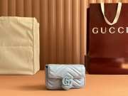 Uubags Gucci GG Marmont belt bag in light blue 16.5x10.2x5.1cm - 1
