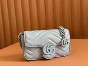 Uubags Gucci GG Marmont belt bag in light blue 16.5x10.2x5.1cm - 4