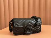 Uubags Gucci GG Marmont belt bag in black 16.5x10.2x5.1cm - 3