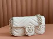 Uubags Gucci GG Marmont belt bag in white 16.5x10.2x5.1cm - 3