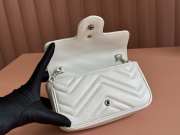 Uubags Gucci GG Marmont belt bag in white 16.5x10.2x5.1cm - 2
