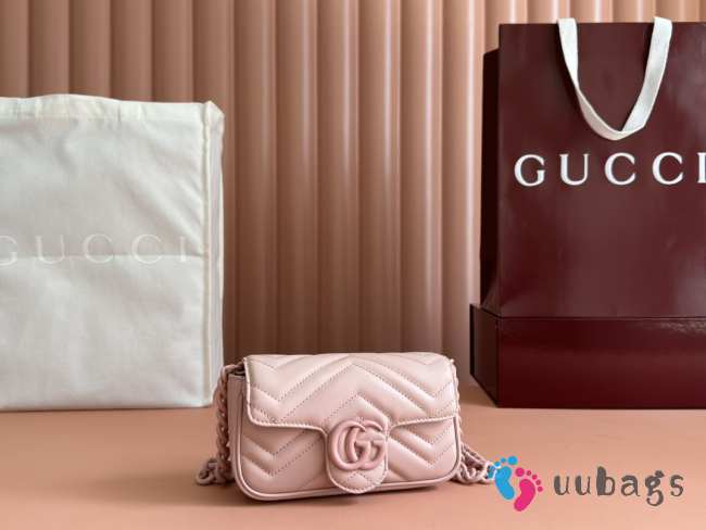 Uubags Gucci GG Marmont belt bag in light pink 16.5x10.2x5.1cm - 1