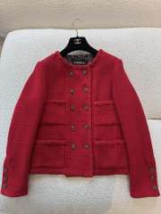 Uubags Chanel Tweed Jacket & Skirt Set In Red Wool Blend - 5