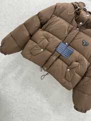 Uubags Prada Re-Nylon cropped convertible down jacket in brown - 6