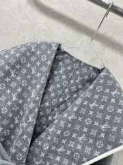 Uubags Louis Vuitton Belted Double Face Hooded Wrap Coat Short In Grey - 2