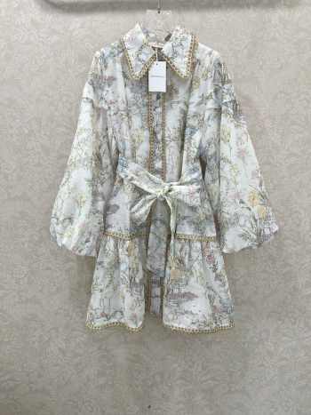 Uubags Zimmermann Wonderland Belted Shirt Dress