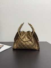 Uubags Chanel 25 Small Handbag Grained Metallic Calfskin & Gold Metal In Deep Gold 30x26x14cm - 4