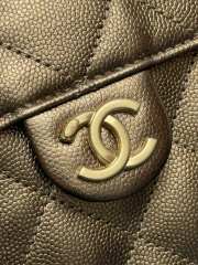 Uubags Chanel 25 Small Handbag Grained Metallic Calfskin & Gold Metal In Deep Gold 30x26x14cm - 2