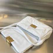 Uubags Bottega Veneta Pad Crossbody Bag In White & Brass 28x14x10cm - 5