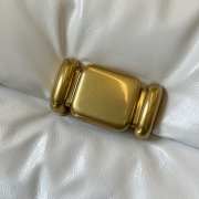 Uubags Bottega Veneta Pad Crossbody Bag In White & Brass 28x14x10cm - 2