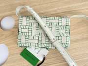 Uubags Bottega Veneta Maxi Intrecciato Cassette Shoulder Bag White Green 23x15x6cm - 3