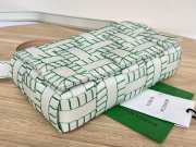 Uubags Bottega Veneta Maxi Intrecciato Cassette Shoulder Bag White Green 23x15x6cm - 5