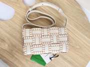 Uubags Bottega Veneta Maxi Intrecciato Cassette Shoulder Bag White Orange 23x15x6cm - 1