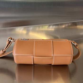 Uubags Bottega Veneta Mini Canette Crossbody Bag In Brown 21x9x9cm