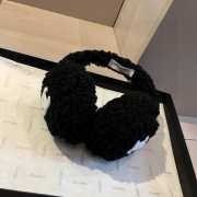 Uubags Chanel Earmuffs Shearling Lambskin In Black & Ecru  - 4