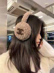 Uubags Chanel Earmuffs Shearling Lambskin In Brown - 3