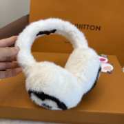 Uubags Louis Vuitton Earmuffs & Fur Scarf Set Monogram Flower White shearling - 6