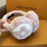 Uubags Louis Vuitton Earmuffs & Fur Scarf Set Monogram Flower Pink shearling - 6