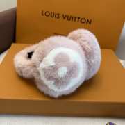 Uubags Louis Vuitton Earmuffs & Fur Scarf Set Monogram Flower Pink shearling - 5