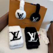 Uubags Louis Vuitton M97421 Cloud Earmuff & Fur Scarf Set In Black - 6